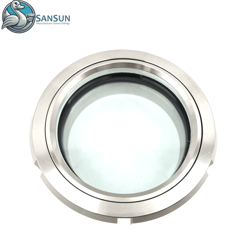 Welded Union Sight Glass Stainless Steel 304 316L Pipeline Observation Window For Data Center Liquid Cooling CDU System | SANSUN