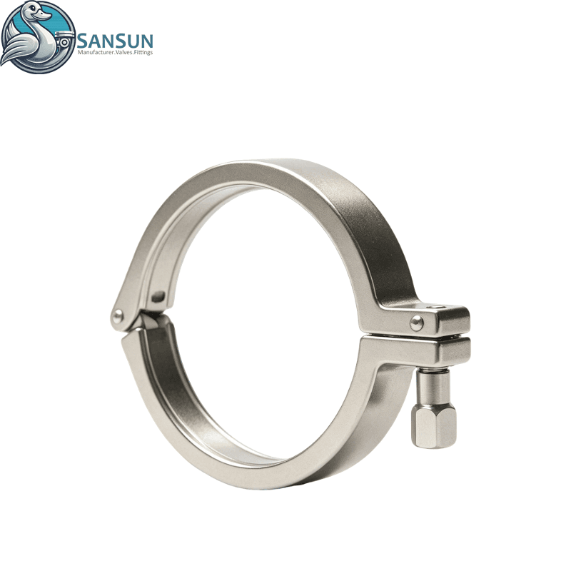 Stainless Steel Single Pin Tri Clamp AISI304 AISI316L For AI Data Center Liquid Cooling CDU Pipeline SANSUN