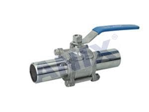 Sanitary inner polished extension welded ball valve