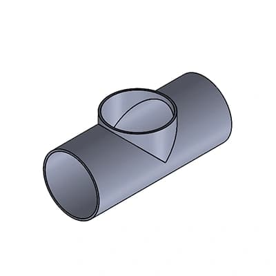ISO Equal Diameter Flat Tee