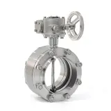 One-Piece Flanged Butterfly Valve with Stainless Steel Gear Operator