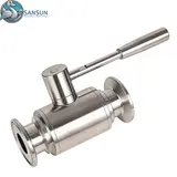Sanitary Straight Clamp Ball Valve 316L Stainless Steel Food Grade Sanitary Ball Valve For Dairy Beverage Pharmacy