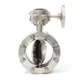 One-Piece Flanged Butterfly Valve with Stainless Steel Gear Operator