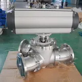 Y pattern 3 way ball valve 120 degree 135 degree