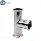 Sanitary Clamped Stainless Steel Tee for Liquid Cooling System