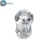 Hygienic Stainless Steel Tri Clamp Straight Inline Sight Glass AISI304 AISI316L For AI Data Center Liquid Cooling CDU Closed Loop Coolant Pipeline Monitoring SANSUN