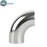 Sanitary Stainless Steel 90 Degree Elbow AISI304 AISI316L For AI Data Center Liquid Cooling CDU Closed Loop Pipeline SANSUN