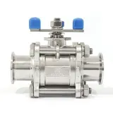 Quick-Install Three-Piece Manual Ball Valve with Butterfly Handle
