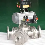 Y pattern 3 way ball valve 120 degree 135 degree