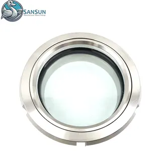Welded Union Sight Glass Stainless Steel 304 316L Pipeline Observation Window For Data Center Liquid Cooling CDU System | SANSUN