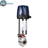 Data Center Liquid Cooling Pneumatic Clamp Butterfly Valve with Plastic C-TOP