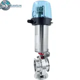 304 316L Stainless Steel Pneumatic Clamp Butterfly Valve Sanitary Pneumatic Butterfly Valve For Immersion & Liquid Cooling Pipeline
