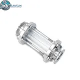 Hygienic Stainless Steel Tri Clamp Straight Inline Sight Glass AISI304 AISI316L For AI Data Center Liquid Cooling CDU Closed Loop Coolant Pipeline Monitoring SANSUN