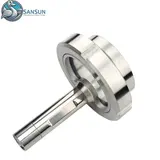 Welded Union LED Sight Glass Stainless Steel 304 316L Illuminated Pipeline Observation Window For Data Center Liquid Cooling CDU System SANSUN