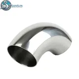 Sanitary Stainless Steel 90 Degree Elbow AISI304 AISI316L For AI Data Center Liquid Cooling CDU Closed Loop Pipeline SANSUN