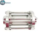 Data Center Liquid Cooling System Stainless Steel Welded Sight Glass with Protective Mesh