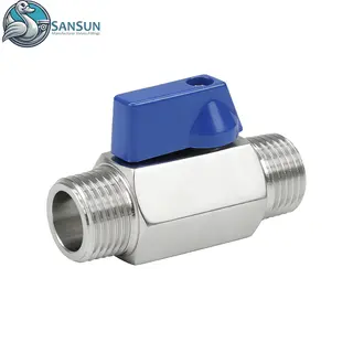 304 Stainless Steel BSP Male Manual Mini Ball Valve for Data Center Liquid Cooling