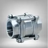 Picture of ANIX Stainless Steel 3-Piece Spring Loaded Check Valve Threaded NPT