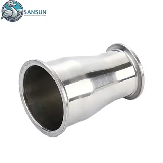 Stainless Steel Tri Clamp Reducer Concentric Reducing Ferrule AISI316L for AI Data Center Liquid Cooling CDU Pipeline SANSUN