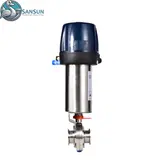 Data Center Liquid Cooling Pneumatic Clamp Butterfly Valve with Plastic C-TOP
