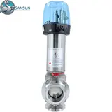 304 316L Stainless Steel Pneumatic Clamp Butterfly Valve Sanitary Pneumatic Butterfly Valve For Immersion & Liquid Cooling Pipeline