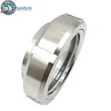 Welded Union Sight Glass Stainless Steel 304 316L Pipeline Observation Window For Data Center Liquid Cooling CDU System | SANSUN