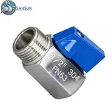 Hygienic Stainless Steel Male Female Thread Mini Ball Valve AISI304 AISI316L For AI Data Center Liquid Cooling CDU Closed‑Loop System SANSUN