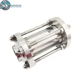Data Center Liquid Cooling System Stainless Steel Welded Sight Glass with Protective Mesh